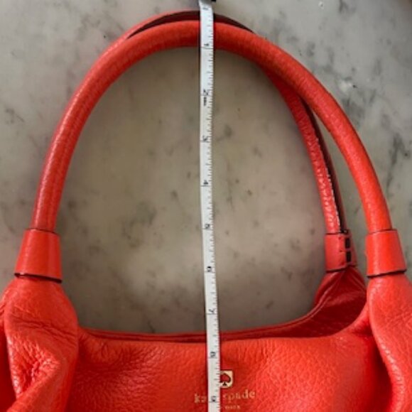 KATE SPADE Orange Leather Stevie Southport Avenue Flame Satchel - Picture 17 of 17
